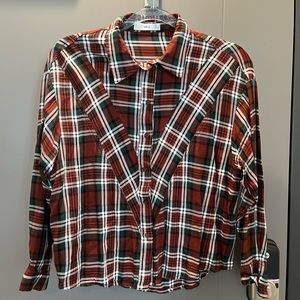 Mango Plaid Dress Shirt